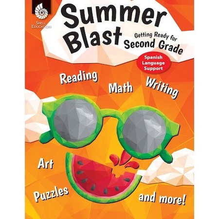 Shell Education Teacher Created Materials Book Set, Summer, Grade 2, Spanish, 8-1/2inWx1/4inLx11inH, MI SHL86127